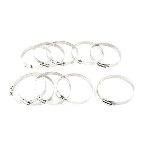 10 pcs stainless steel 78mm to 101mm hose pipe clamps clips fastener for sale