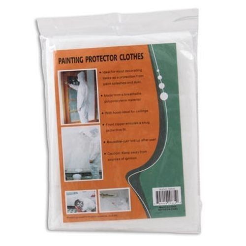 4 Pk, Painting White Coveralls with Zipper - One Size