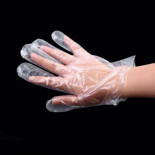100pcs plastic disposable gloves restaurant home service catering hygiene scw for sale