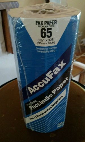 AccuFax Thermal Fax Paper 8 1/2&#034; x 328&#039;  65 order code new