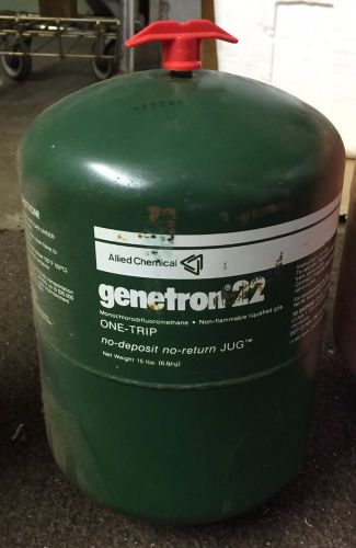 ALLIED CHEMICAL FREON GENETRON R-22 15LB TANK FREE SHIPPING 3 DAY AUCTION