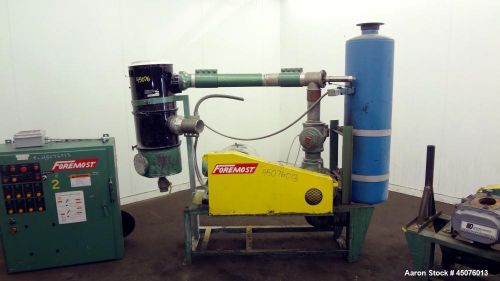 Used- foremost machine builders vacuum conveying push &amp; pull system, model p-30- for sale