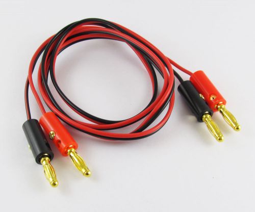 5sets 4mm gold plug to 4mm gold banana plug dual banana plug test cable 1m/3ft for sale