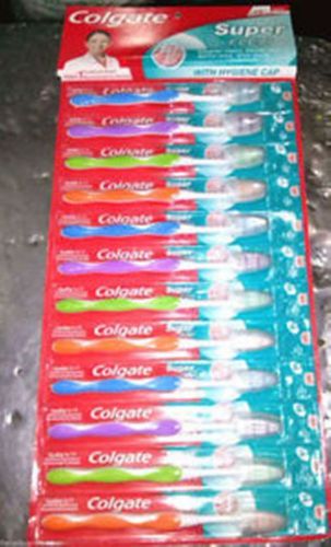 Colgate super flexi toothbrush 12pcs tooth brush superior clean gentle feel for sale
