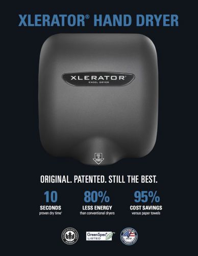 New in box excel xlerator xl gr automatic graphite hand dryer for sale