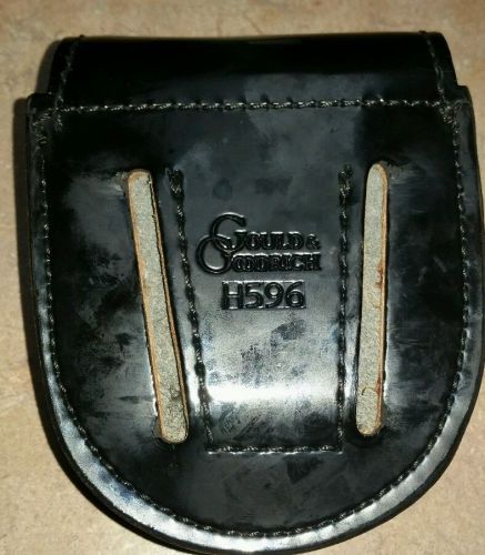 Gould &amp; Goodrich H596 Double Handcuff Case Plain police, handcuffs  Holster