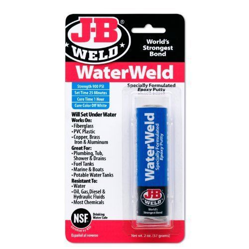 J-b weld 8277 waterweld underwater epoxy putty - 2 oz (3 pack) for sale