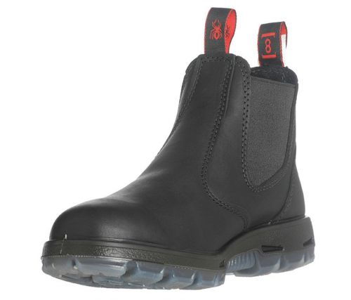 Redback Australia USBBK Pull On Work Boots, Steel Toe, 8.5 US, Black