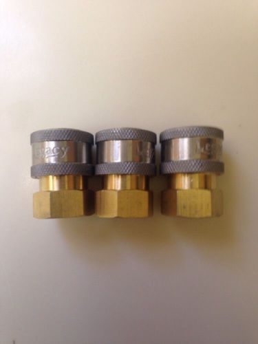 3 Pk 1/4&#034; Male Brass Pressure Washer Quick Couplers 4500 psi
