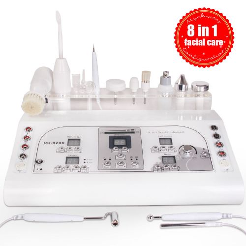8 in 1 moles removal high frequency acne removal galvanic facial ultrasonic skin for sale