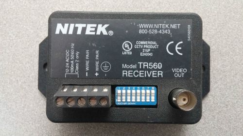 Nitek TR560 Receiver Video 12-24 AC\DC 100mA 50\60 Hz Class 2 Only USED