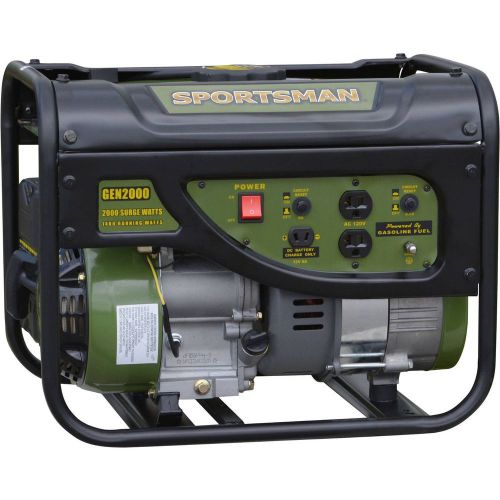 Sportsman 2000W Portable Gas Powered Generator Green Lightweight Home RV Camping