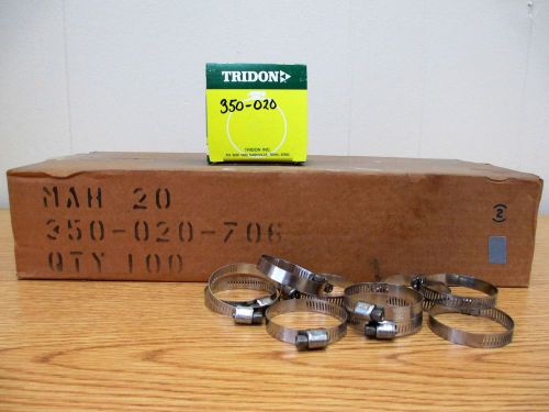 TRIDON stainless steel micro worm gear clamp 350-020 3/4&#034;- 1-3/4&#034;ID, 5/16&#034; band