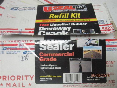Useal USA Hot Liquefied Rubber,driveway Crack Sealer Refill Kit, 80 Ft, #68120