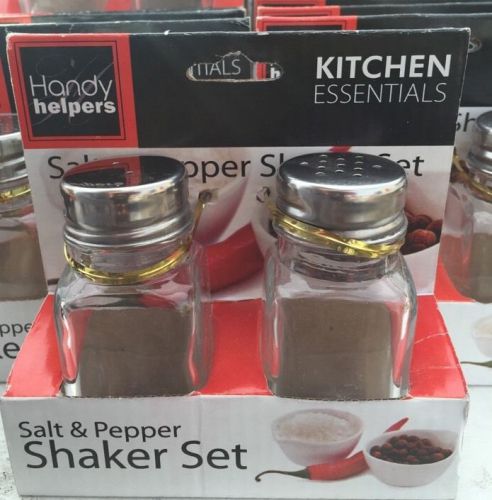 (48)Squared Salt And Pepper Shaker Sets..Handy Helpers