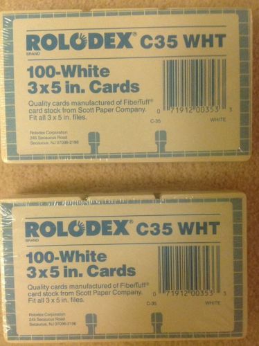 200 Genuine Rolodex Colored Yellow &amp; White 3 x 5 Inches Cards New &amp; Sealed