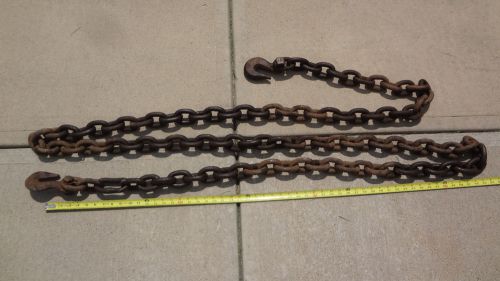 *~*L@@K~*~Antique Logging Chain Farm Tow Chain 16&#039; Long x 61 Pounds