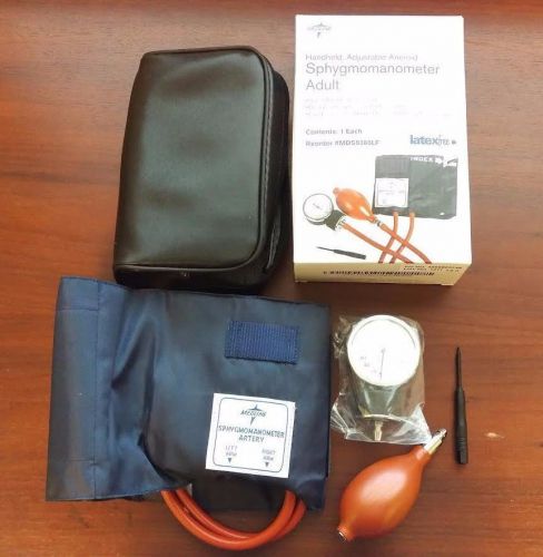 Medline Sphygmomanometer Adult Handheld, Adjustable Aneroid with Case #MDS9380LF