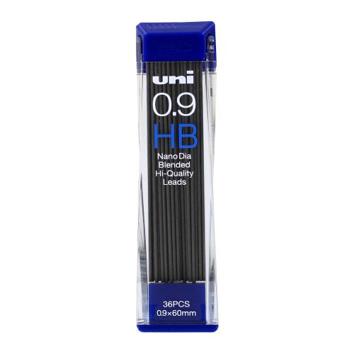 Uni-Ball Nano Lead Mechanical Pencil Lead Refills, 0.9mm, HB, Black Lead 36/Pack