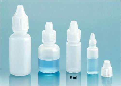 6 ml  (0.2 oz) ldpe plastic dropper bottles w/child-resistant caps (lot of 100) for sale