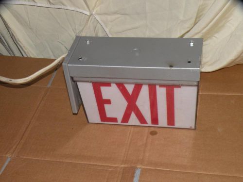 Overhead double sided exit sign lights up #6550-2f ul listed 531x 12&#034; x 9&#034; x 5&#034; for sale