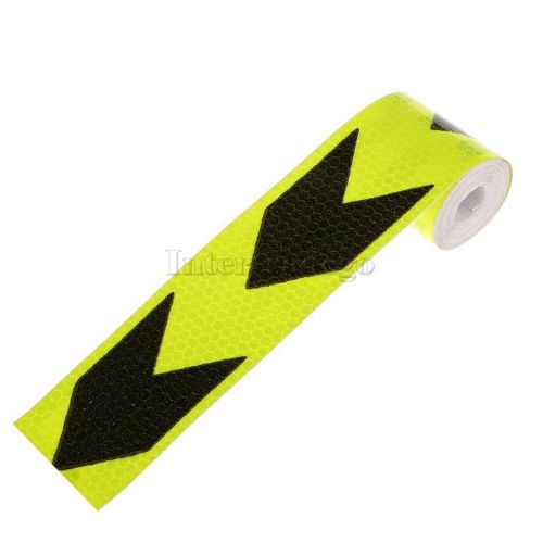 3M Warning Night Reflective Arrow Strip Tape Sticker Decal Black with Yellow
