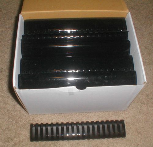Box of 50 Black 2&#034; Plastic Comb Binding Spines