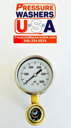 5000 psi glycerin filled pressure washer gauge 3/8&#034; quick connect assembly kit for sale