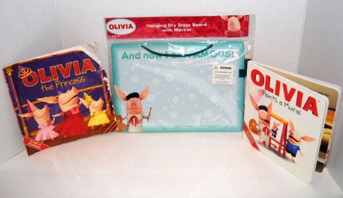 Olivia The Pig Lot Books Dry Erase Board With Marker Home School Book The Prince