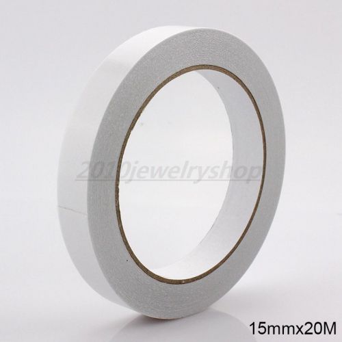15mm x 20M Double Side Adhesive Tape Office Tape School Supplies DIY Craft 1Roll
