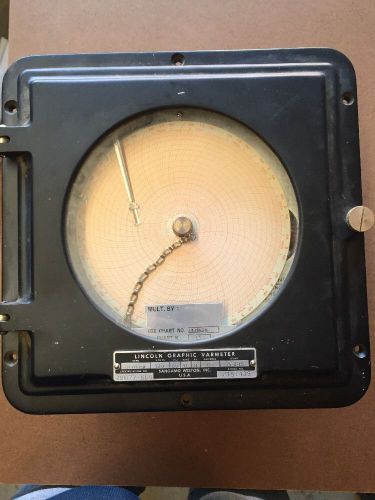 New Old Stock Lincoln Graphic Varmeter VAR Meter Chart Recorder Sangamo Weston