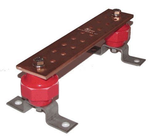 Wall mounted .25&#034; x 2&#034; x 10&#034; copper ground bar kit- scgb-1kt for sale