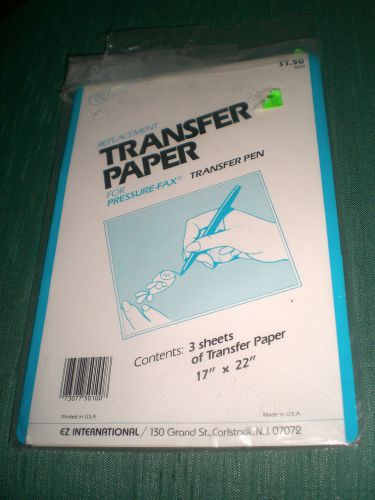 Replacement TRANSFER PAPER for pressure-fax transfer pen