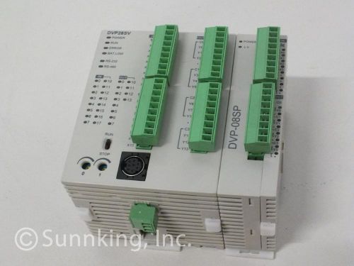 Delta PLC DVP28SV11R Programmable Controller w/ DV08SP11R Output Module