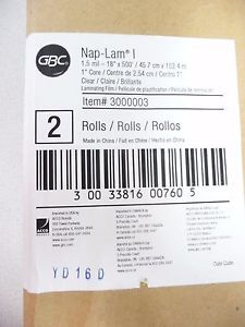GBC Nap-Lam 1.5 mi l - 18&#034; x 500&#039; (2 rolls)  #3000003