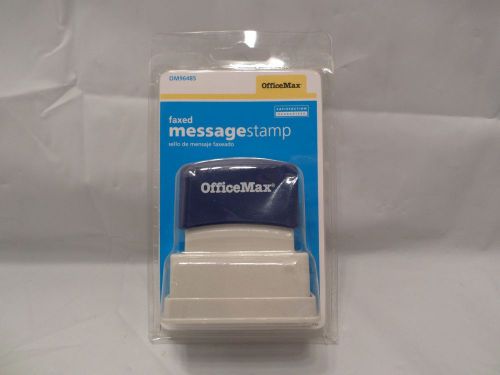 OfficeMax Faxed Message Stamp Pre-Inked Red NEW