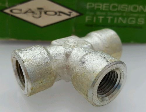 Cajon swagelok new carbon steel pipe fitting tee 1/4 in fnpt s-4-t for sale