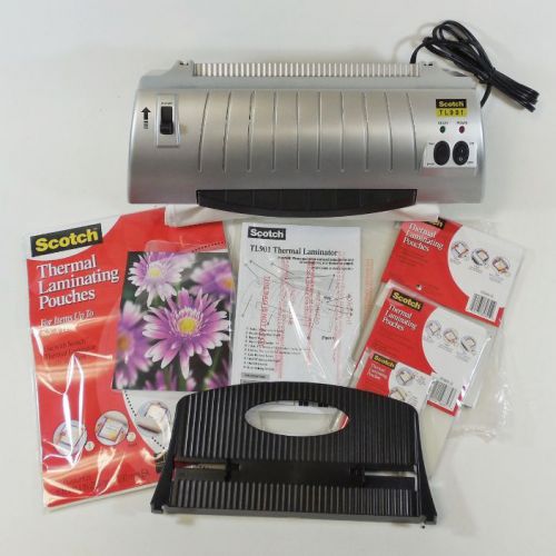 Scotch thermal laminator 2 roller system laminating machine two temp +80 pouches for sale