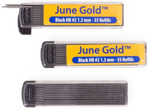 June gold 105 lead refills 1.3 mm hb #2 heavy bold thickness break resistant ... for sale