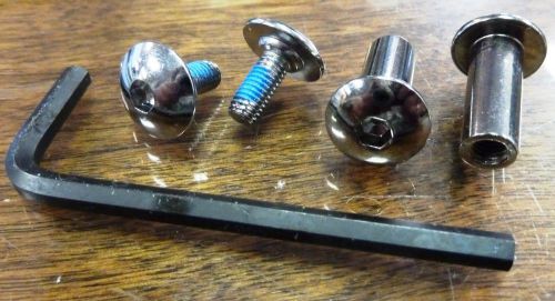 Dalluge chrome screws &amp; wrench hardware package for douglas-style hammer, new for sale