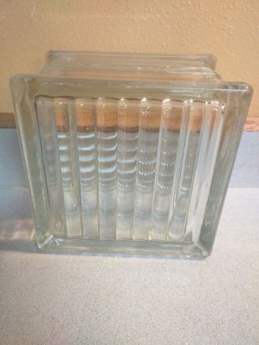 Vintage Architectural Glass Building Block  Opti Crafts 5.75 x 5.75 x 3.75 inch