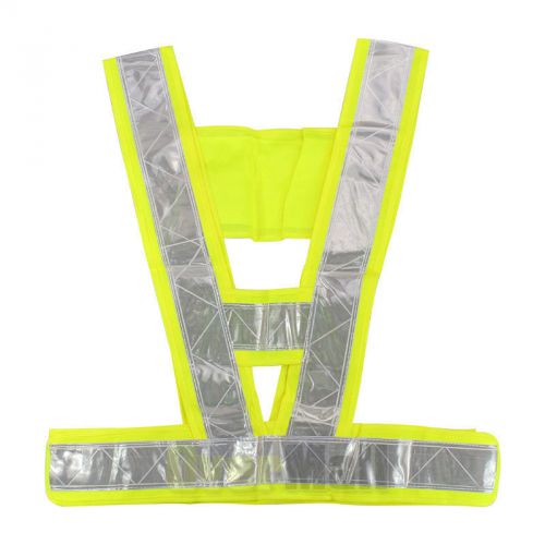 Green high visibility safety vest with reflective tape new for sale