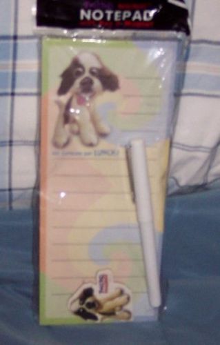 NEW TWISTED WHISKERS DOG &#034;DID SOMEONE SAY LUNCH&#034; LINED NOTEPAD WITH PEN &amp; MAGNET