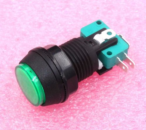 Green Pushbutton Momentary 12v Gaming switch ( 28B183 )