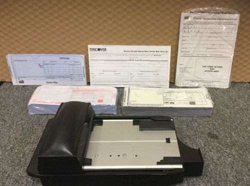 Vintage Credit Card Manual Machine Addressograph NewBold With Slips