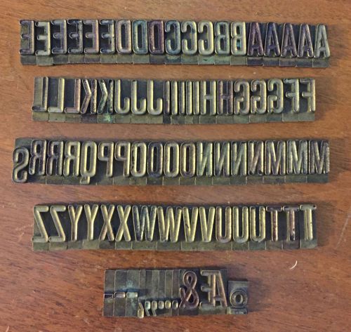 Mystery Brass Type—1” upper-case alphabet &amp; symbols—To make peel-off stickers?