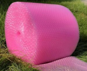 Small Bubble cushioning wrap padding roll X 20 wide perforated pink color 700FT