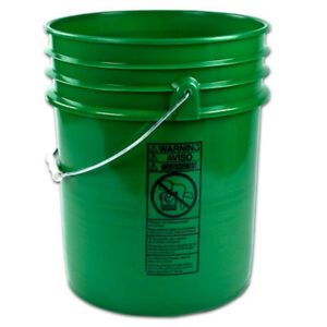 Letica Premium 5 Gallon Bucket with Spout Lid, Green