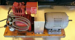 Antique Air Compressor SHARPE Model 2N, With Motor, Excellent Working Condition
