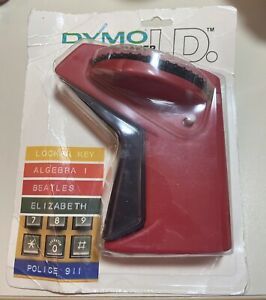 New Vintage 1988 Dymo I.D. Labelmaker # 2001-01. Sealed NIB Labels Red 80s